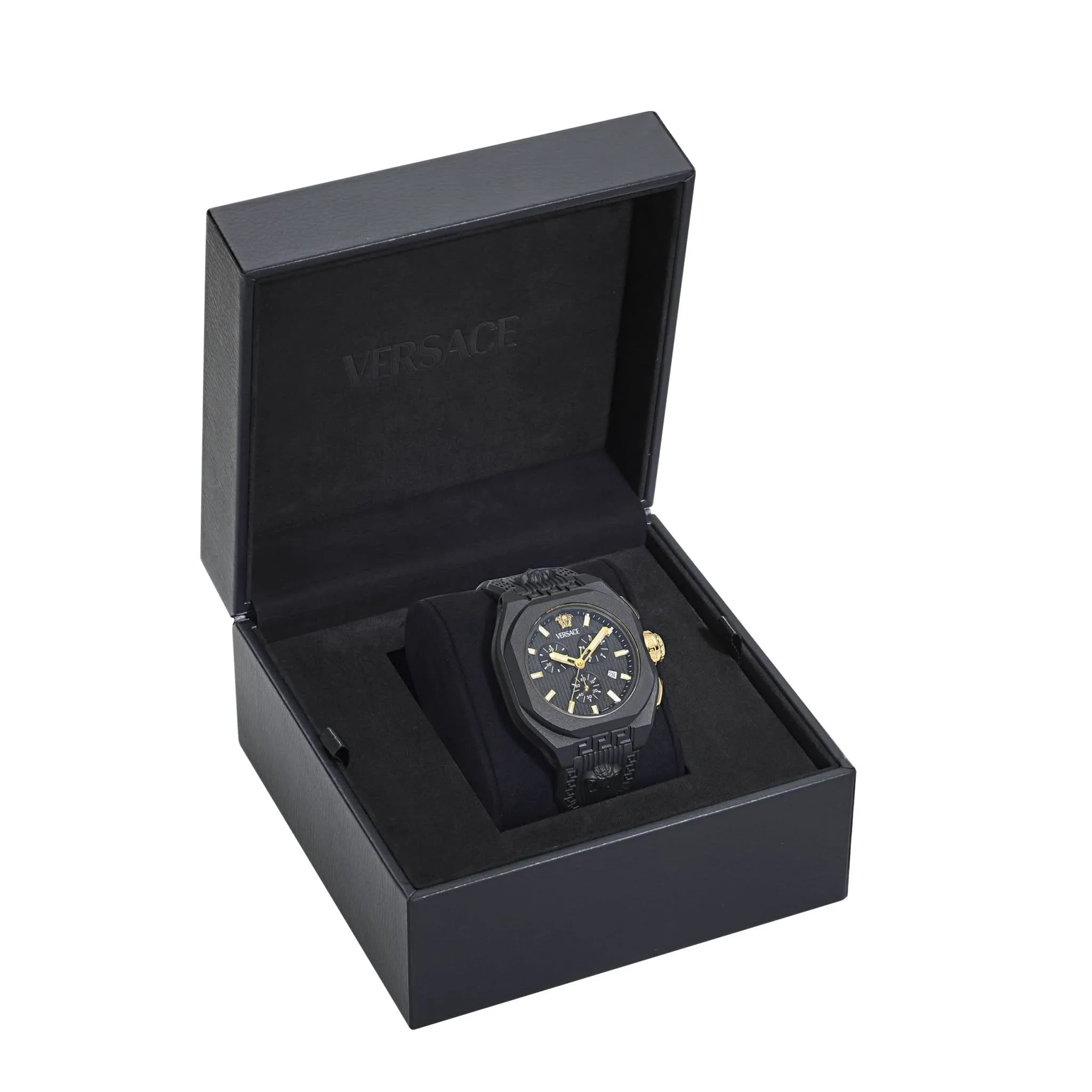 Versace Herren V-Legend Chrono Schwarze Uhr VE9L00124
