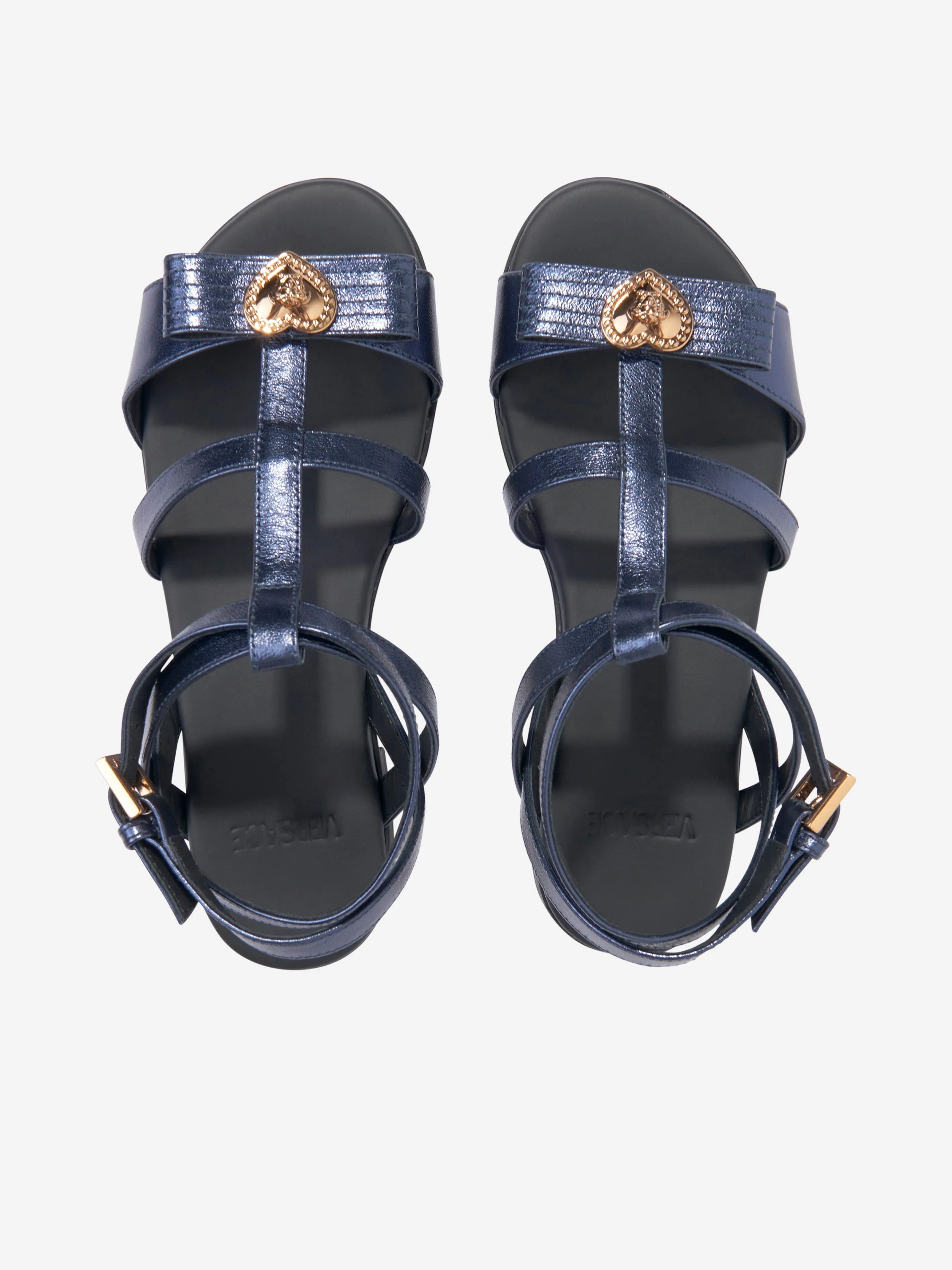 Versace Girls Medusa Heart Sandalen in Marineblau