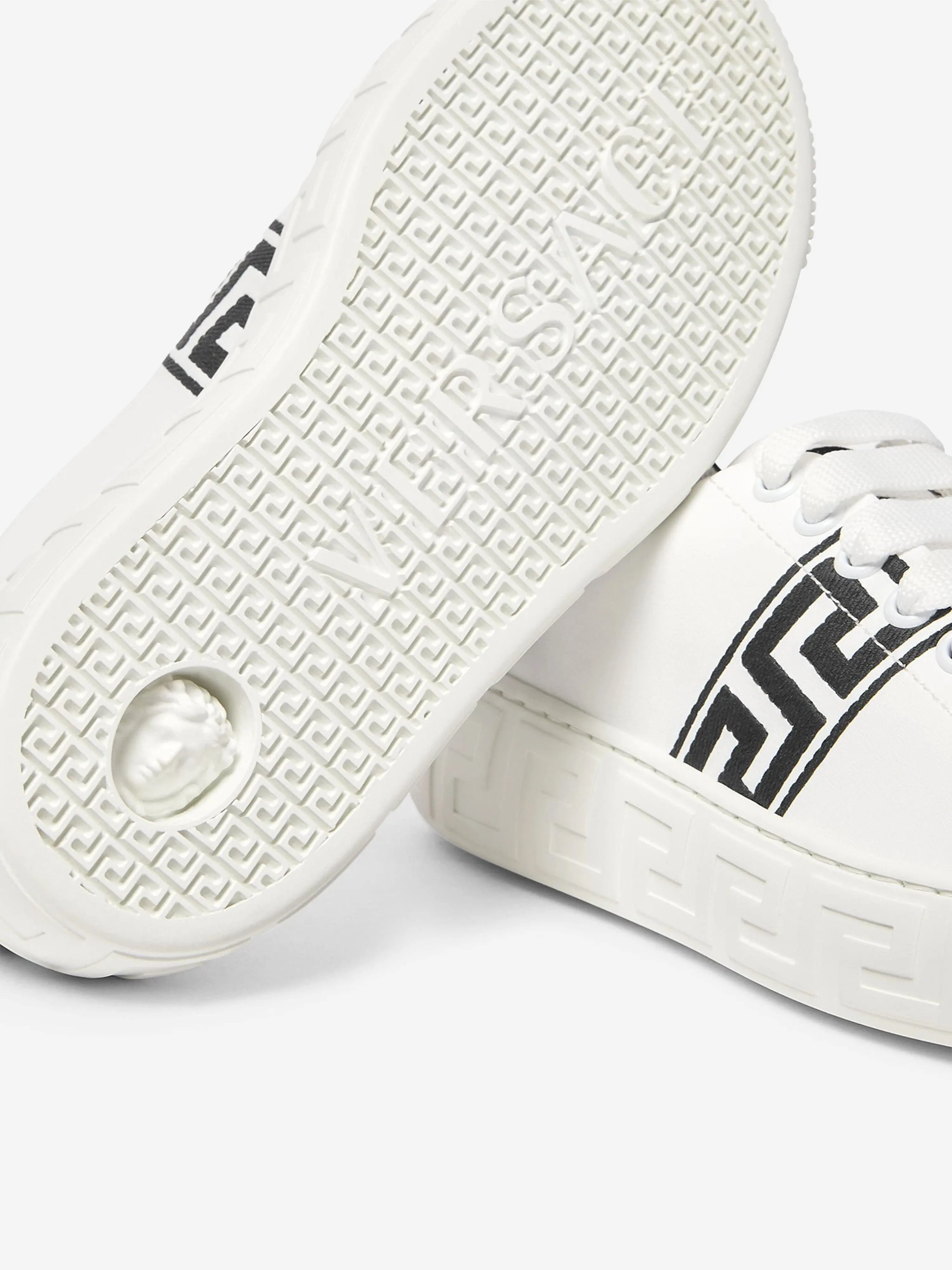 Versace Kids La Greca Low Top Sneaker in Weiß