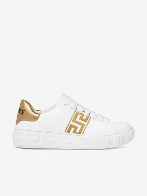 Versace Kids La Greca Low Top Sneaker in Weiß