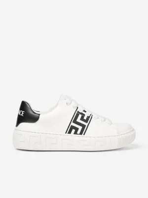 Versace Kids La Greca Low Top Sneaker in Weiß