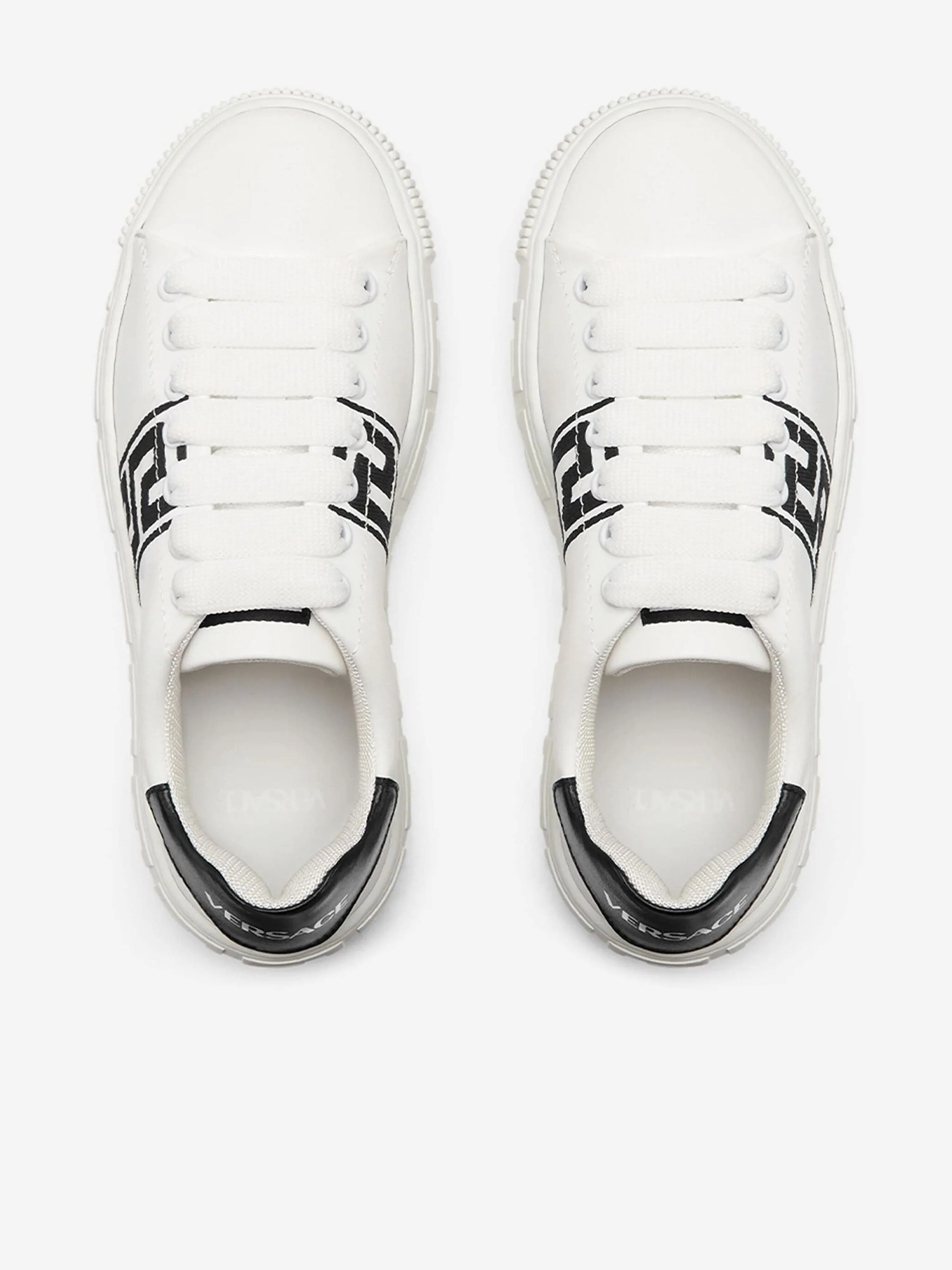 Versace Kids La Greca Low Top Sneaker in Weiß