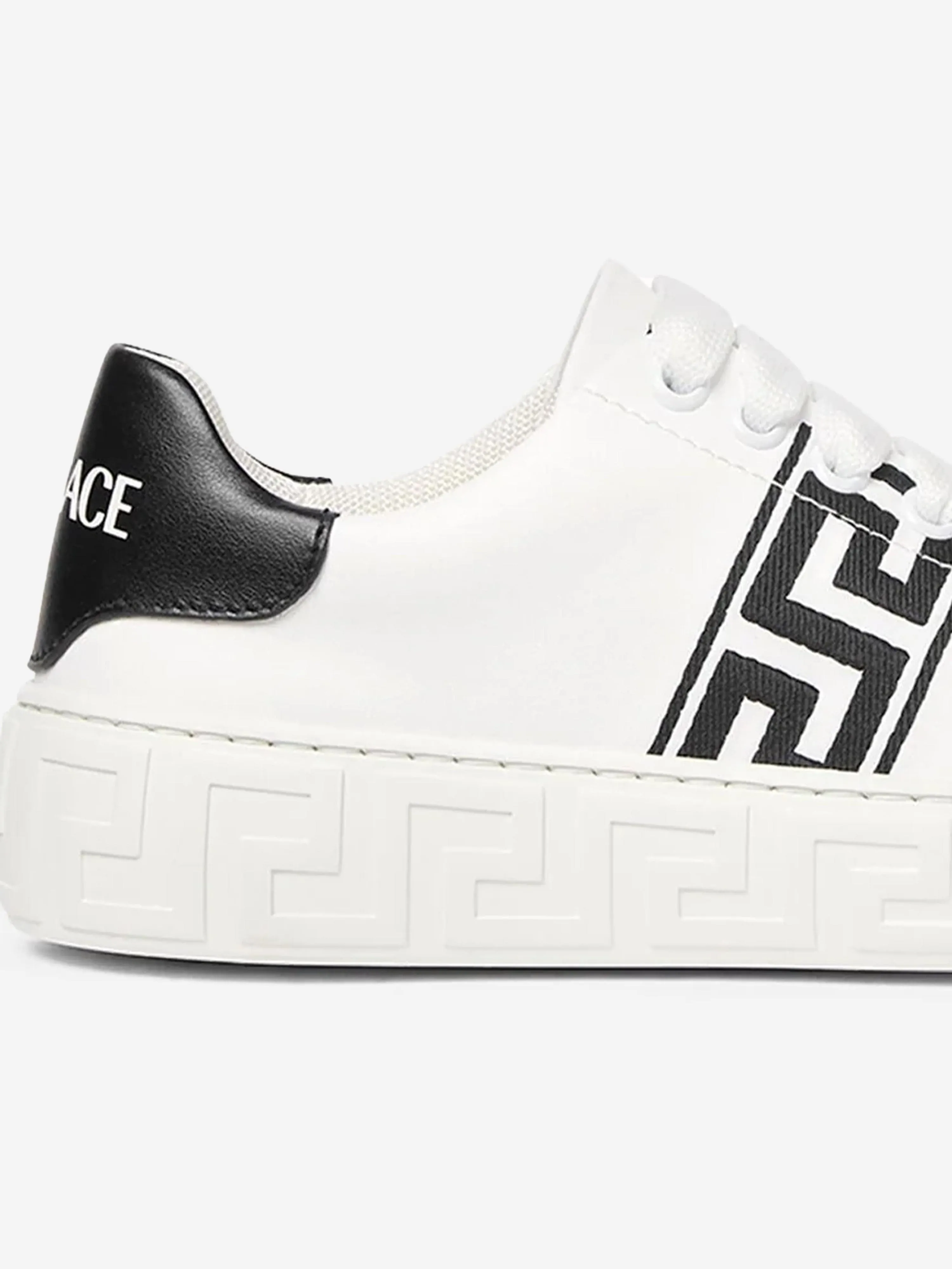 Versace Kids La Greca Low Top Sneaker in Weiß