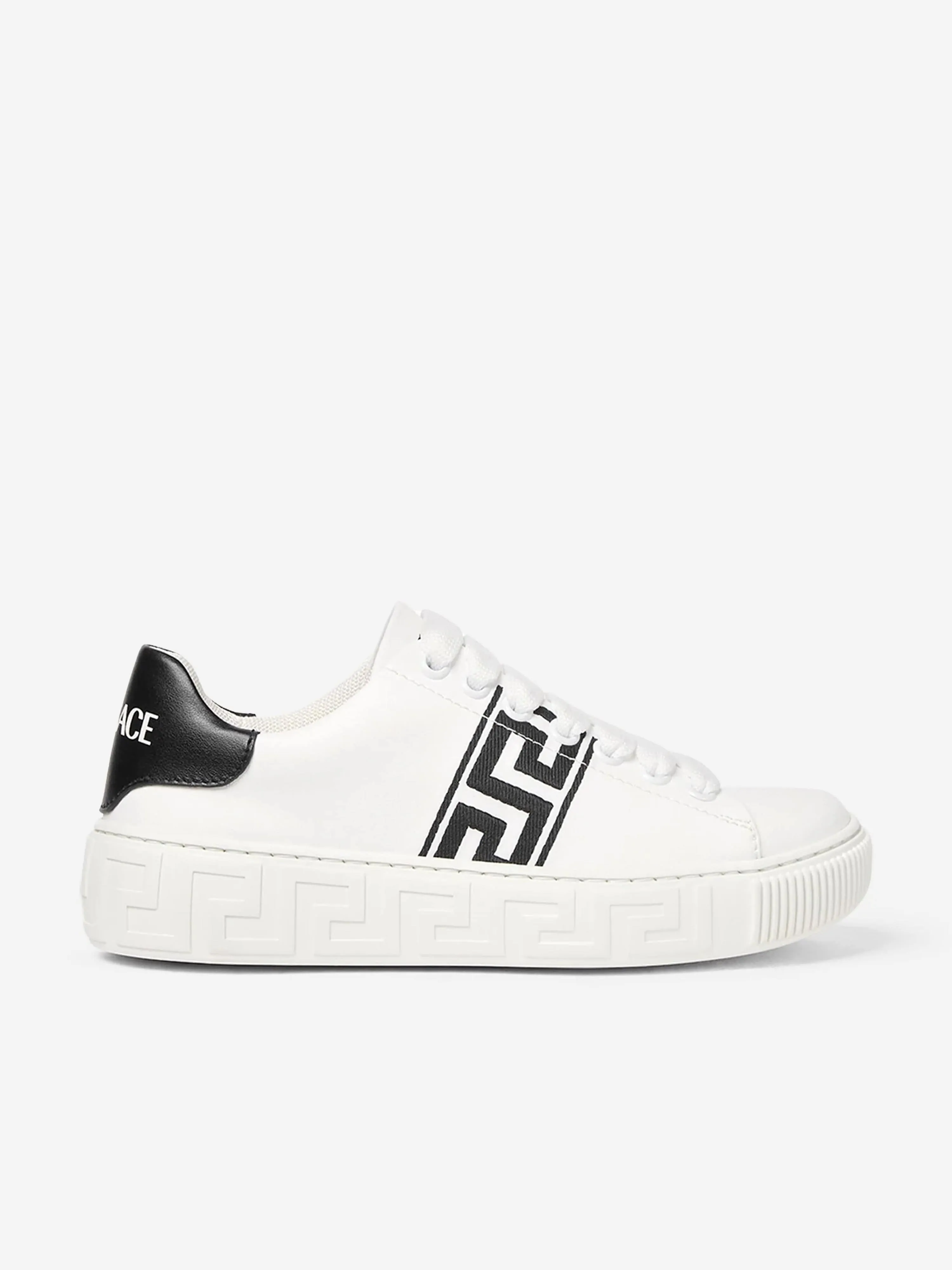 Versace Kids La Greca Low Top Sneaker in Weiß
