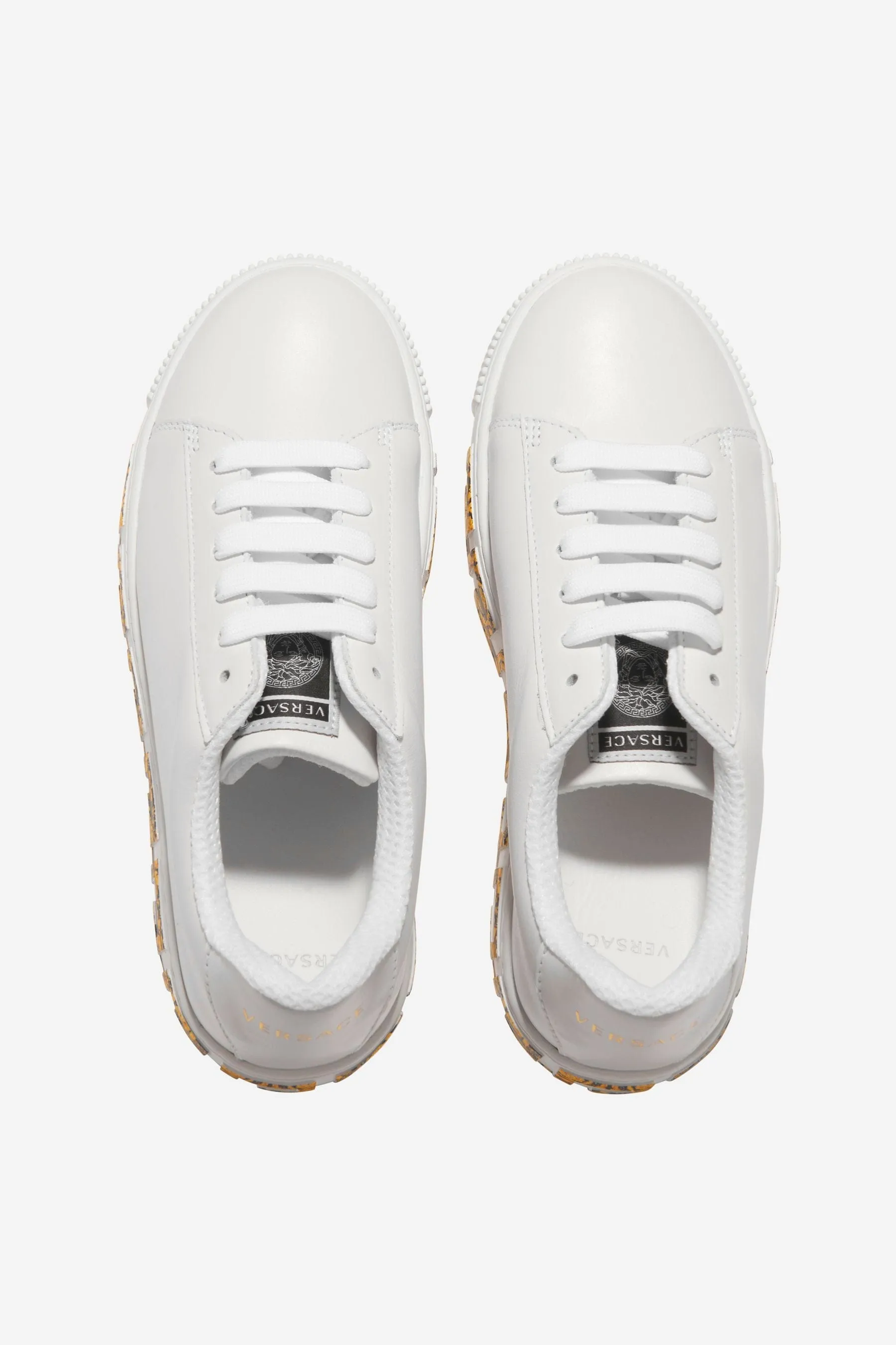 Versace Kids Leder La Greca Turnschuhe
