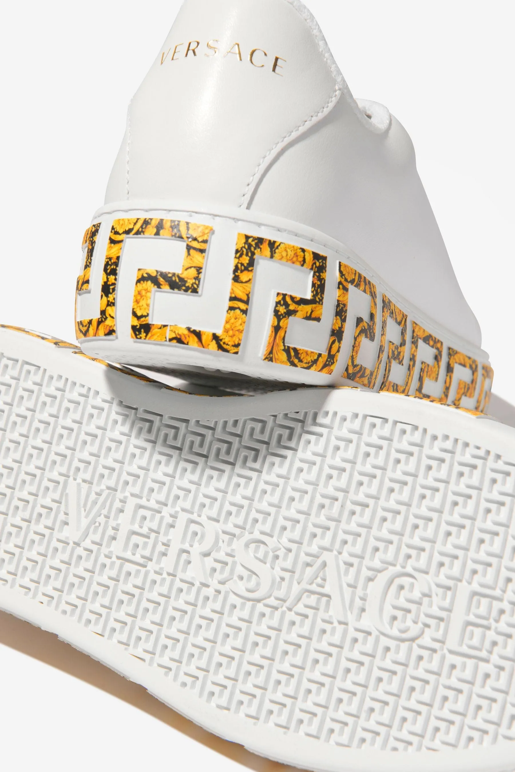 Versace Kids Leder La Greca Turnschuhe