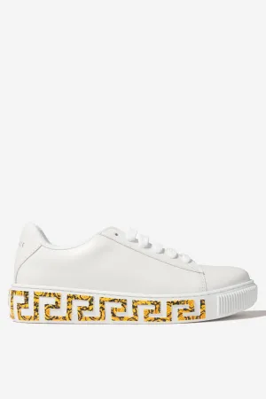 Versace Kids Leder La Greca Turnschuhe