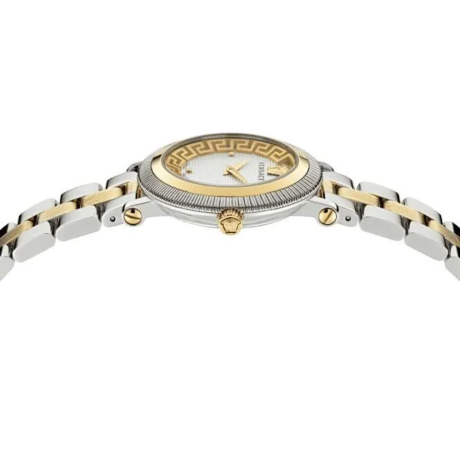 Versace Damen Coin Edge Edelstahl-Armbanduhr VE7F00423