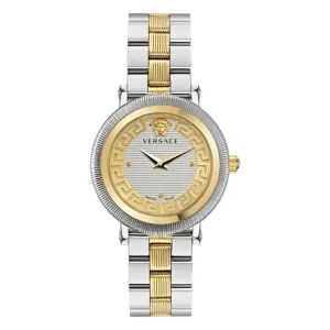 Versace Damen Coin Edge Edelstahl-Armbanduhr VE7F00423