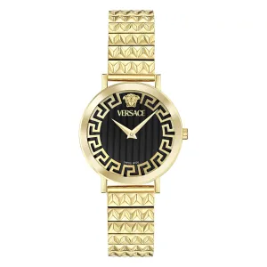 Versace Damen Daedalus Schwarz Guilloché Uhr VE9A00524