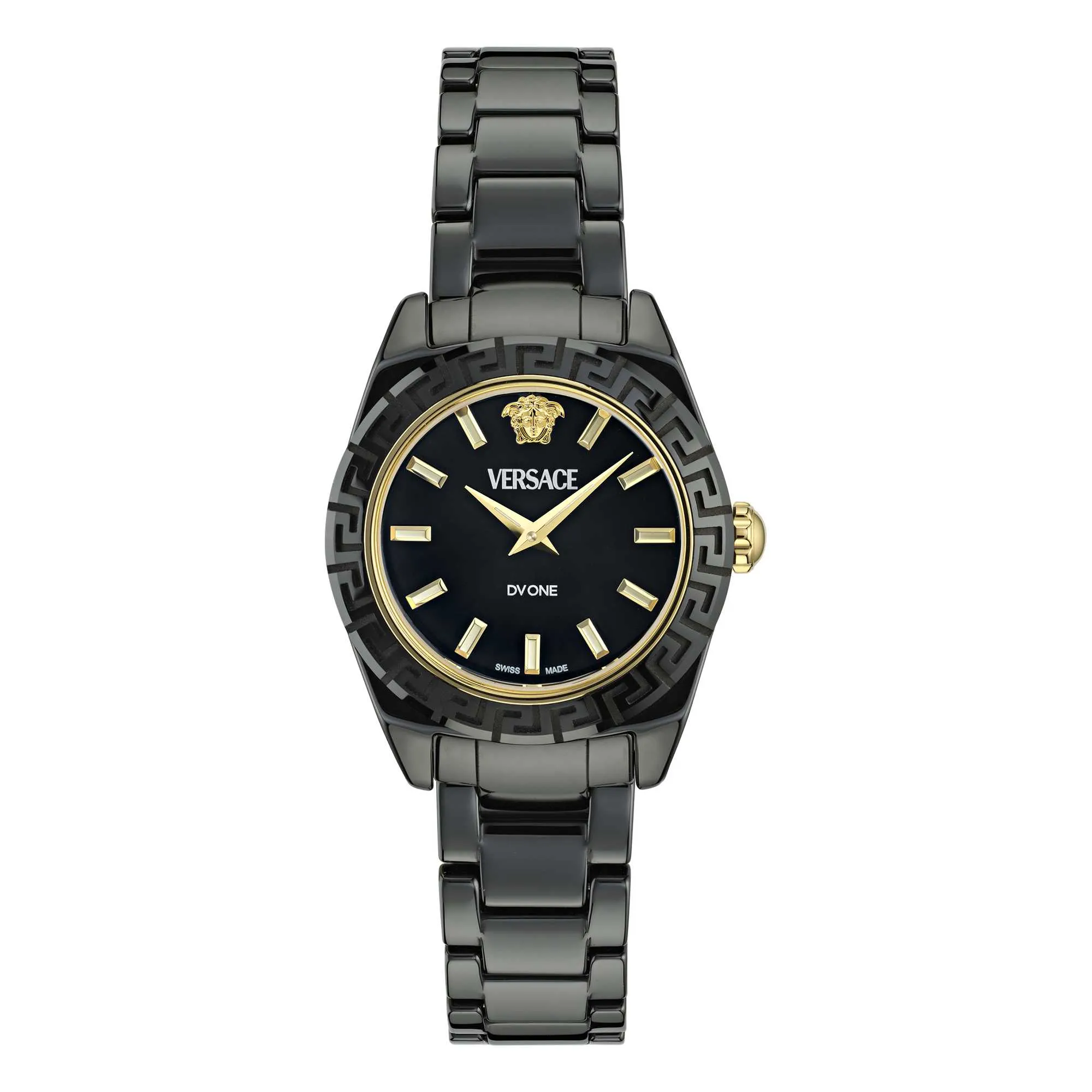 Versace Damen Dv One Mini Schwarze Uhr VE9F00124