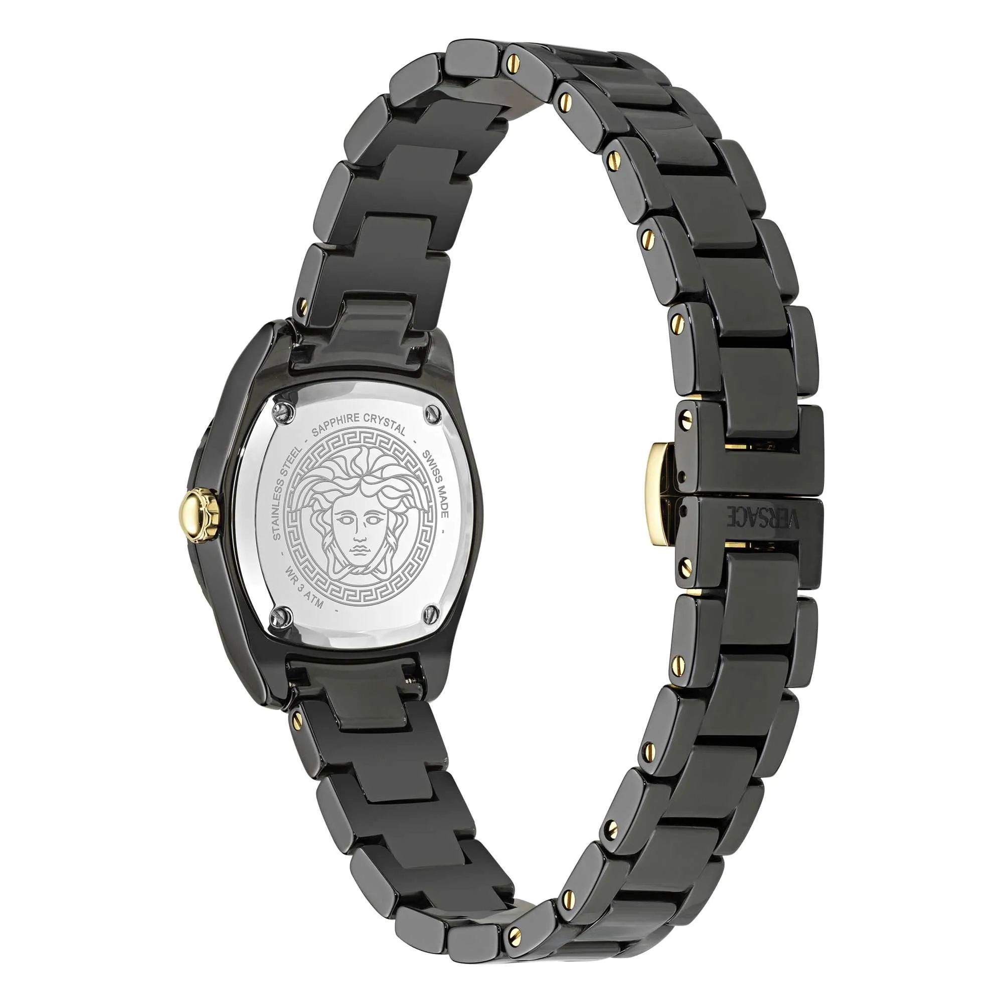 Versace Damen Dv One Mini Schwarze Uhr VE9F00124