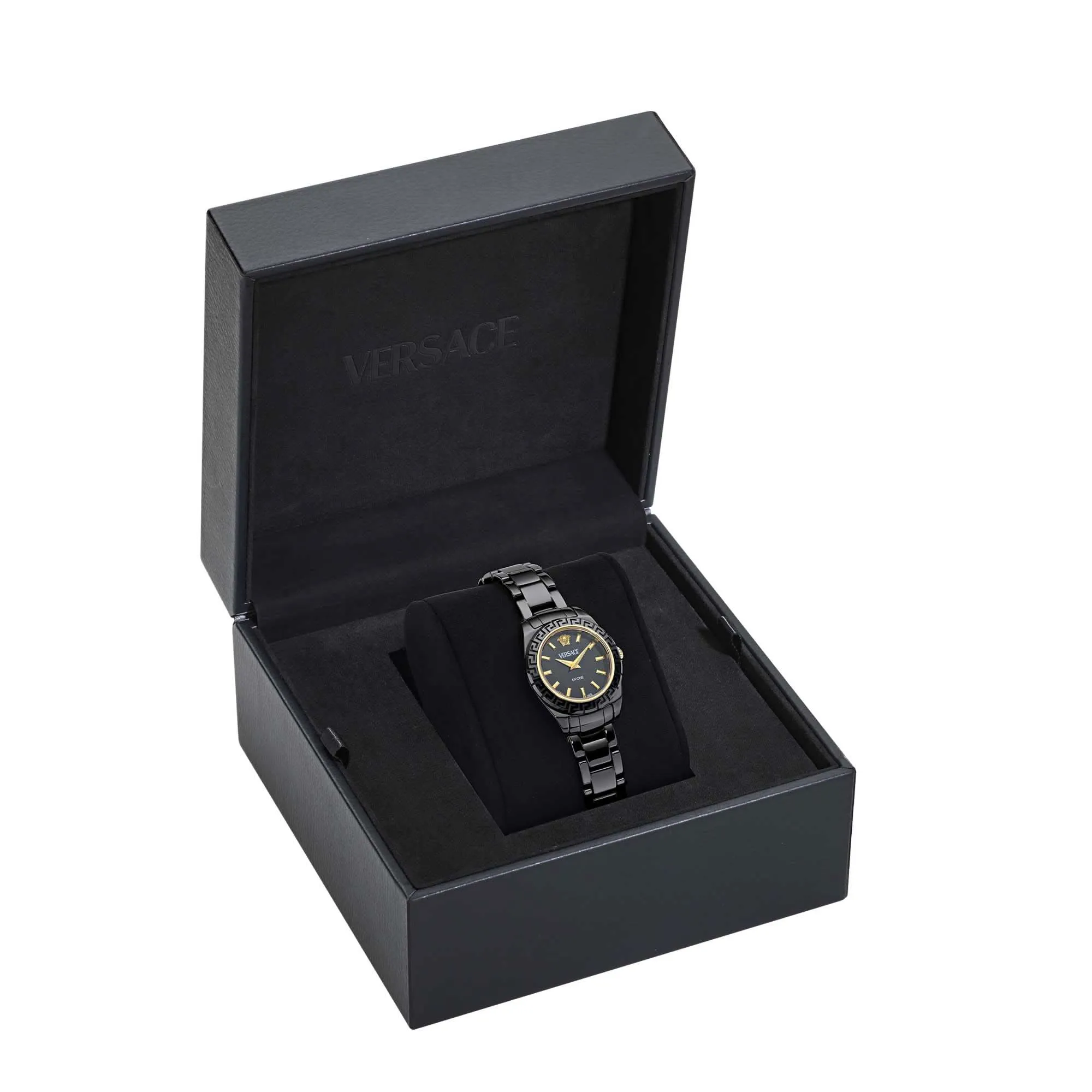 Versace Damen Dv One Mini Schwarze Uhr VE9F00124