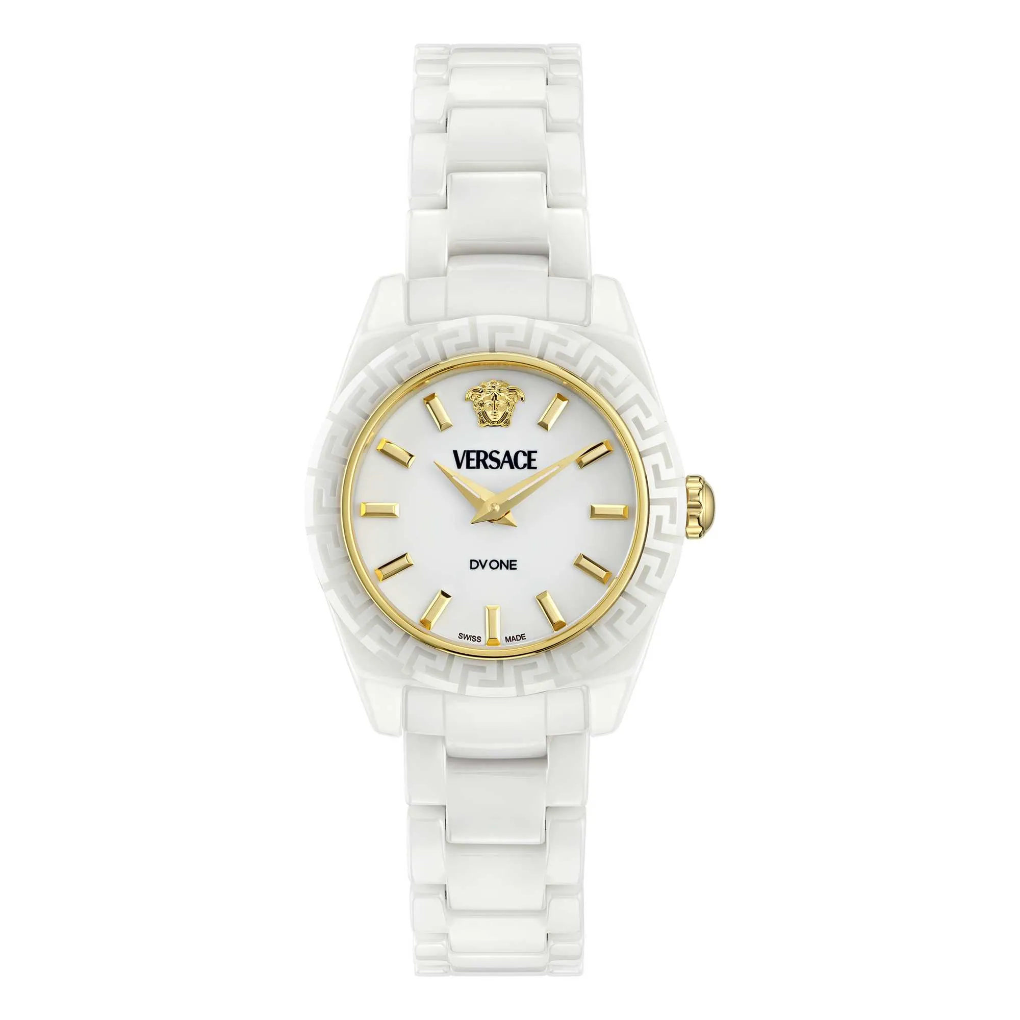 Versace Damen Dv One Mini Weiß Armbanduhr VE9F00224