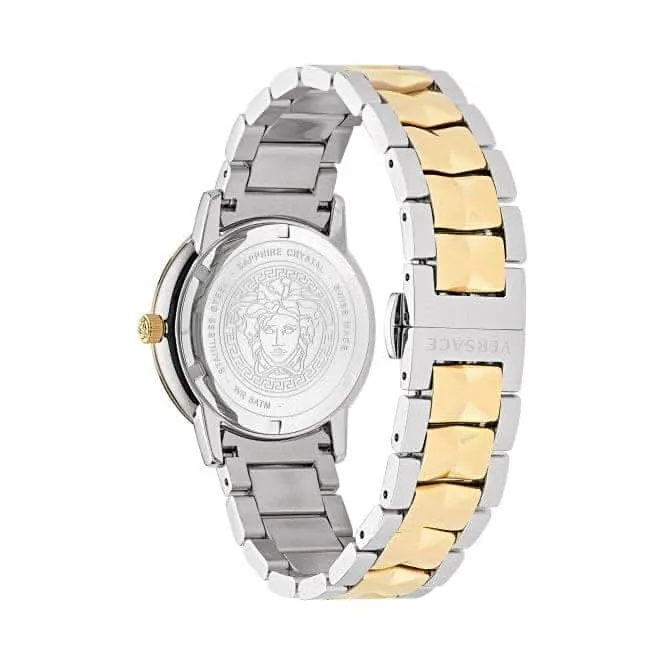 Versace Damen V-Tribute Edelstahl Uhr in Weiß-Silber VE2P00422