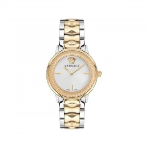 Versace Damen V-Tribute Edelstahl Uhr in Weiß-Silber VE2P00422