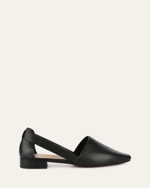 WILLA CASUAL FLATS SCHWARZES LEDER