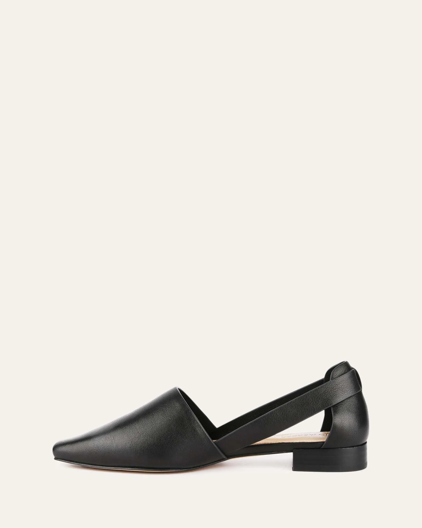 WILLA CASUAL FLATS SCHWARZES LEDER