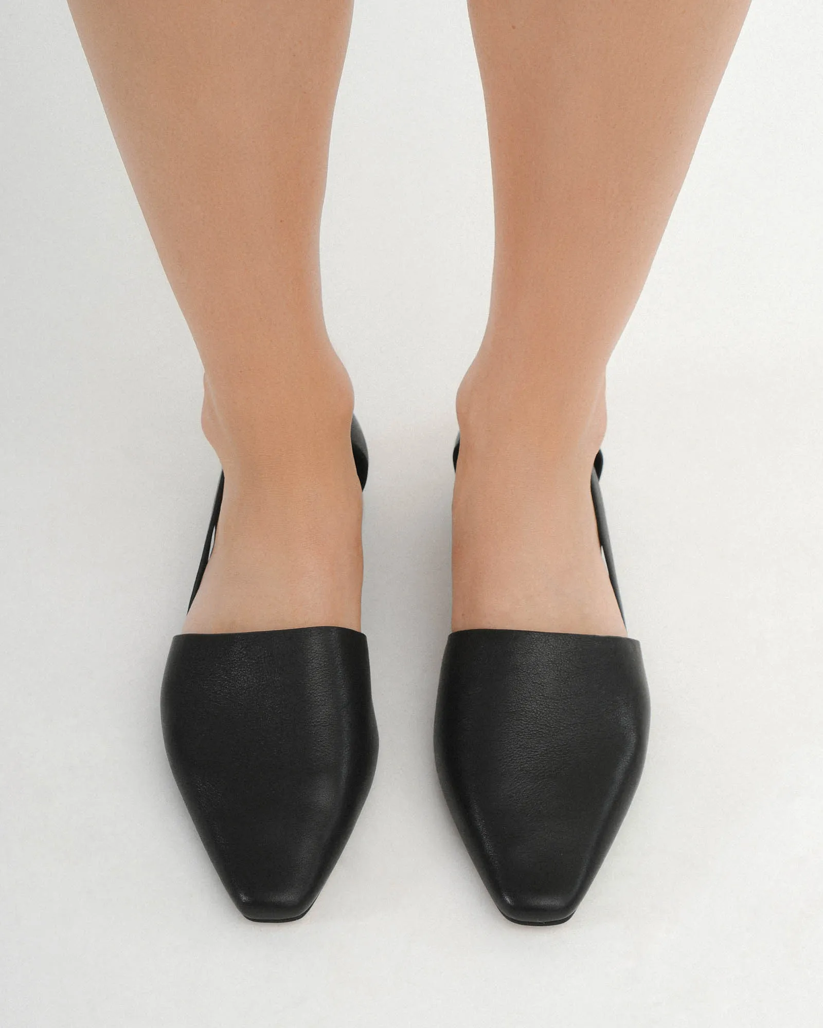 WILLA CASUAL FLATS SCHWARZES LEDER