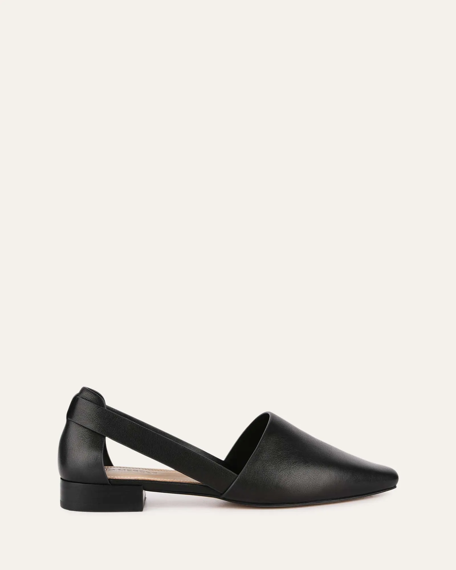 WILLA CASUAL FLATS SCHWARZES LEDER