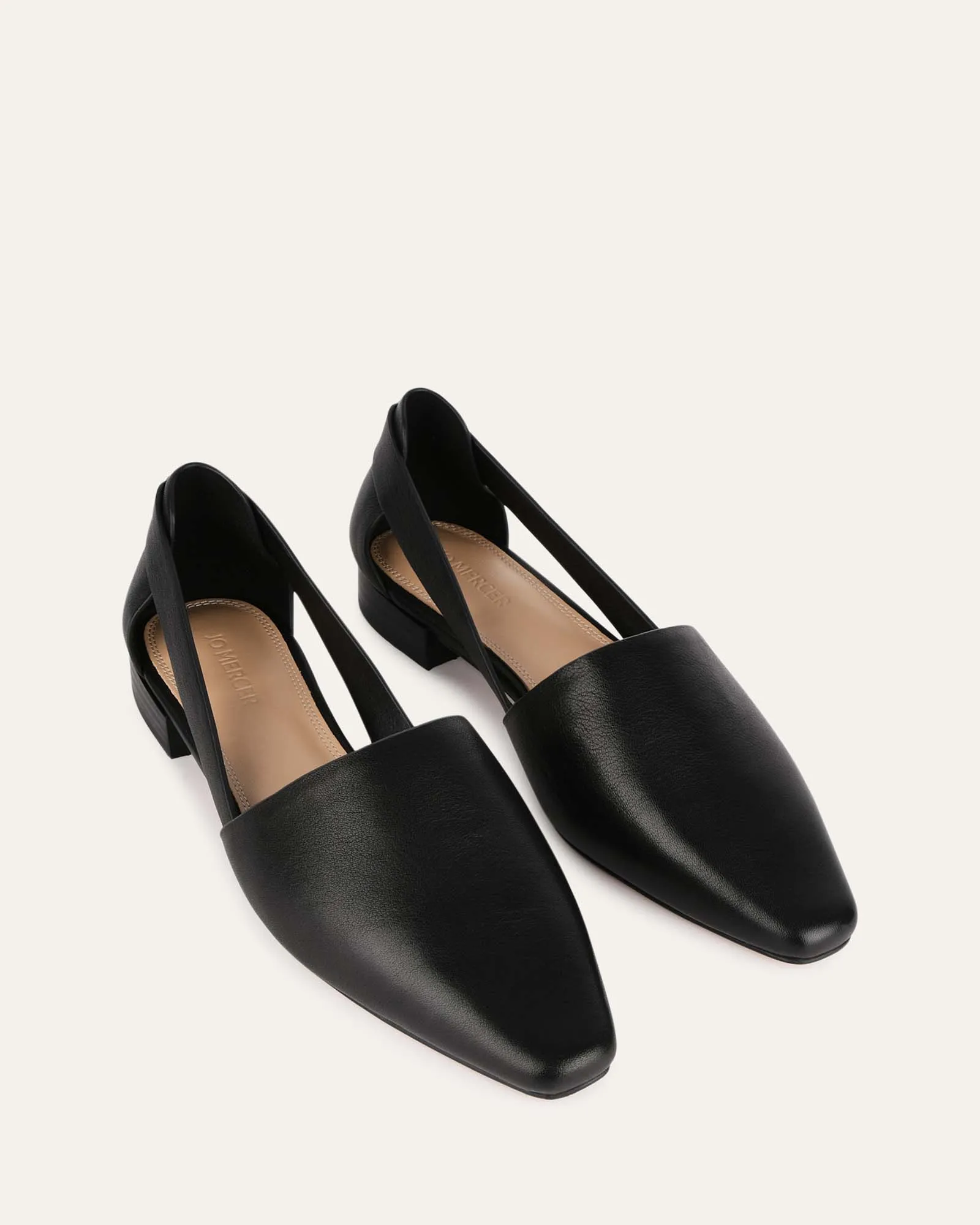 WILLA CASUAL FLATS SCHWARZES LEDER