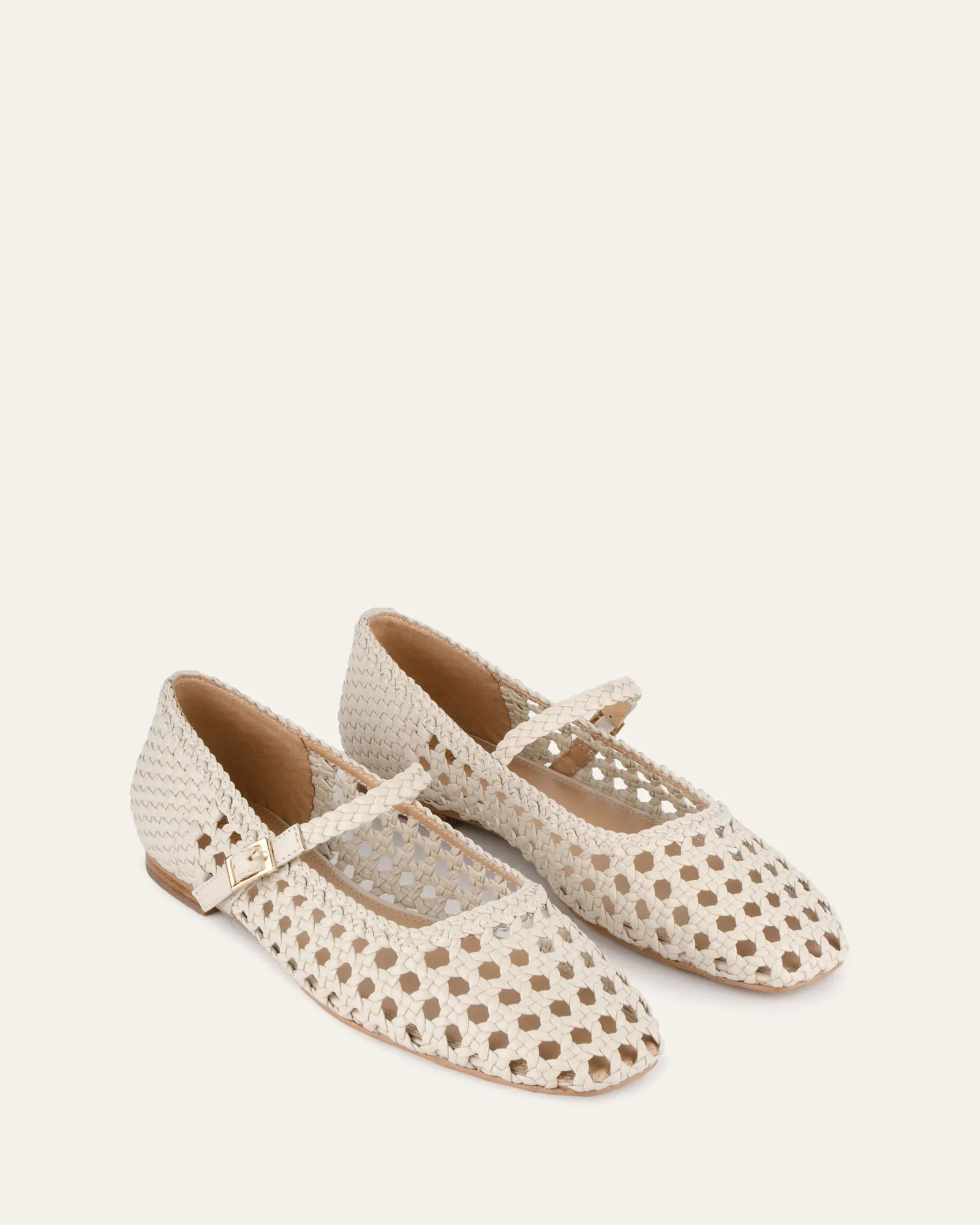 WILLIS CASUAL FLATS IN WEIßEM LEDER