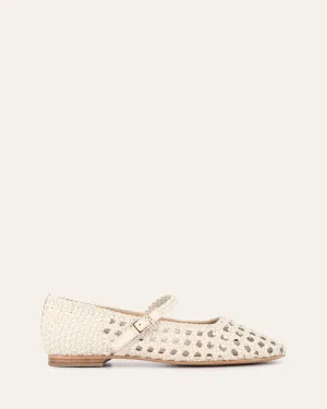 WILLIS CASUAL FLATS IN WEIßEM LEDER