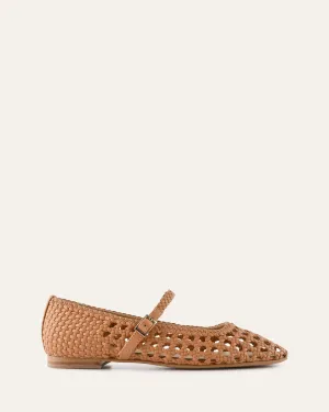 WILLIS CASUAL FLATS TOFFEE LEDER
