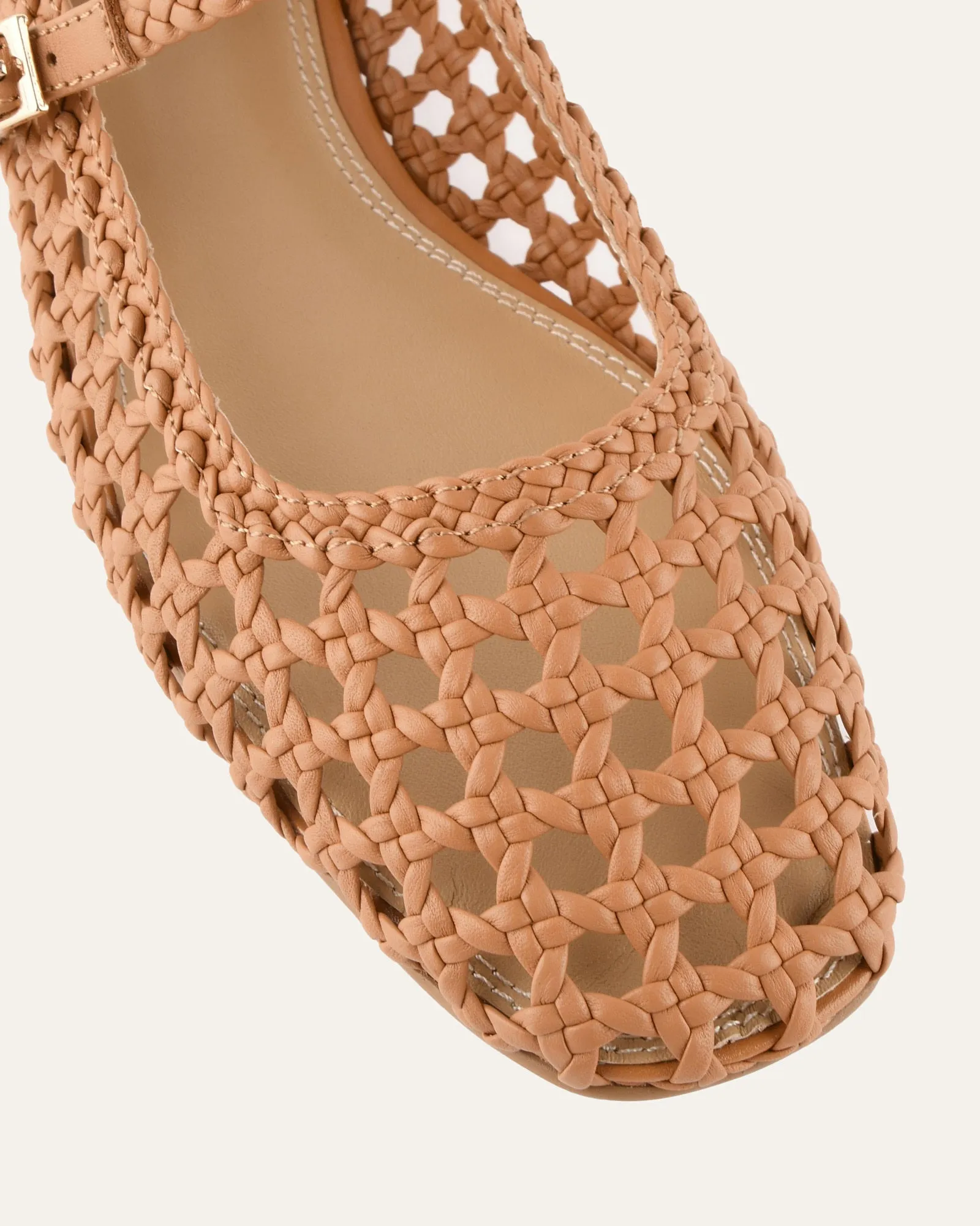 WILLIS CASUAL FLATS TOFFEE LEDER