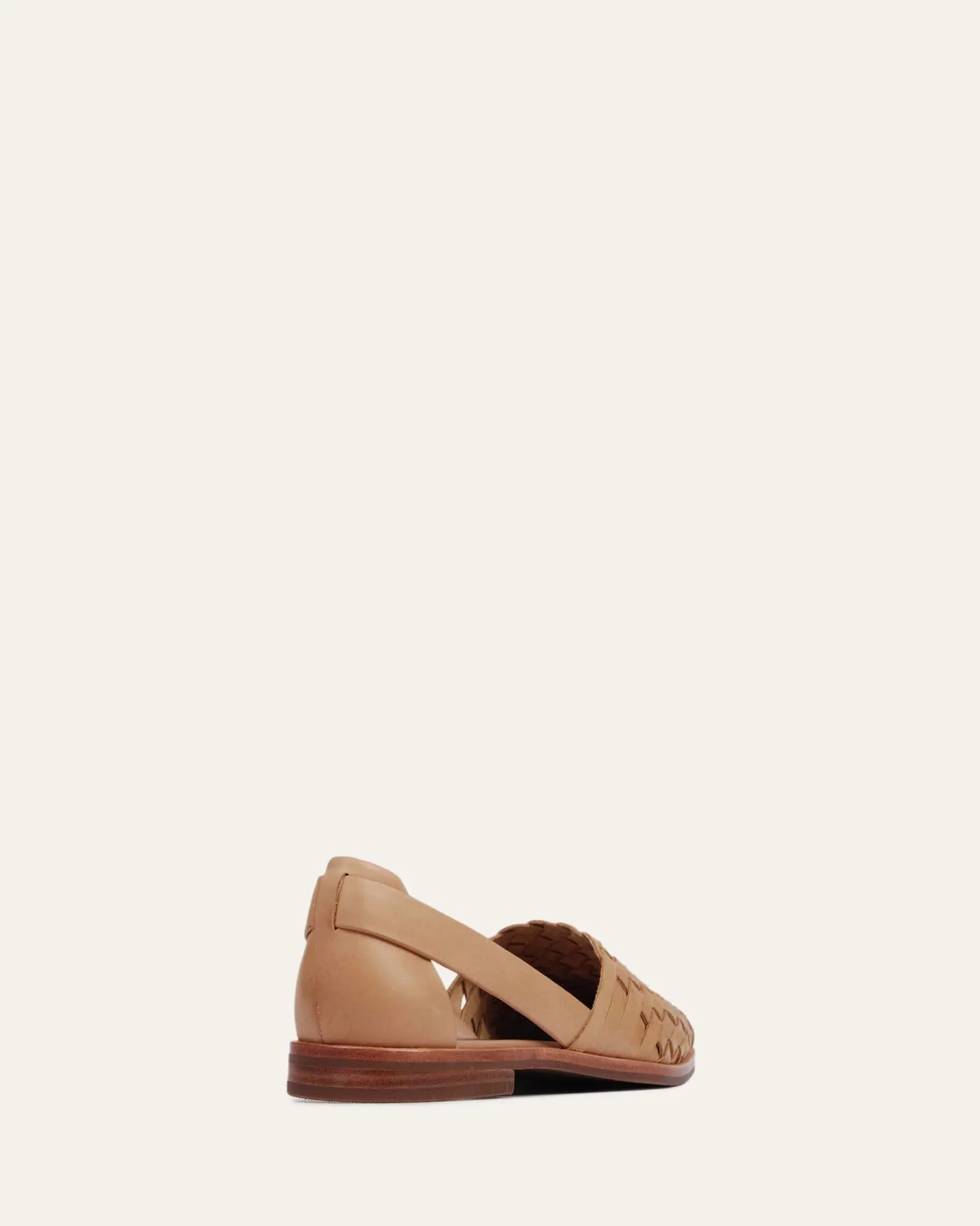 WISDOM CASUAL FLATS BRAUNES LEDER