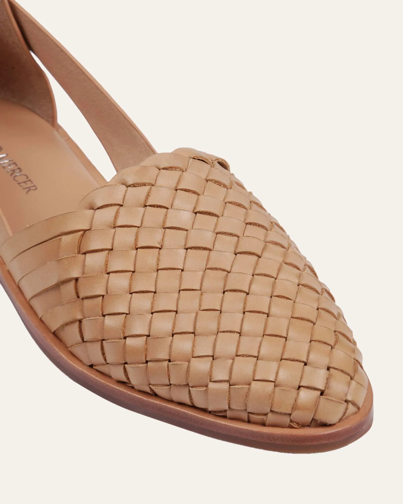 WISDOM CASUAL FLATS BRAUNES LEDER