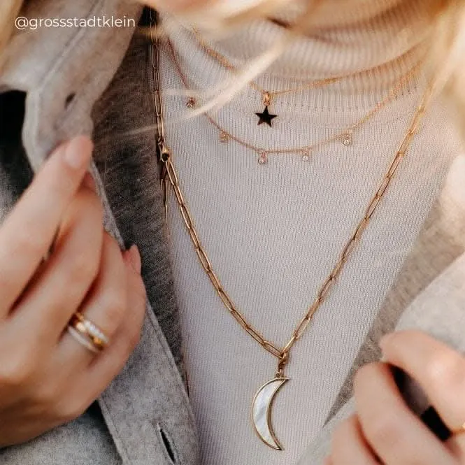 Gelbgold Mondkette 45cm KE2053-413-39-L45v Thomas Sabo Ketten