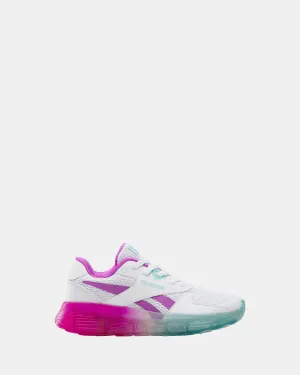 Zig N Glow 2 Elastische Schnürsenkel Weiß/Aiaqua/Purplerave